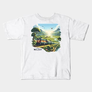 Train, Rail Melody Kids T-Shirt